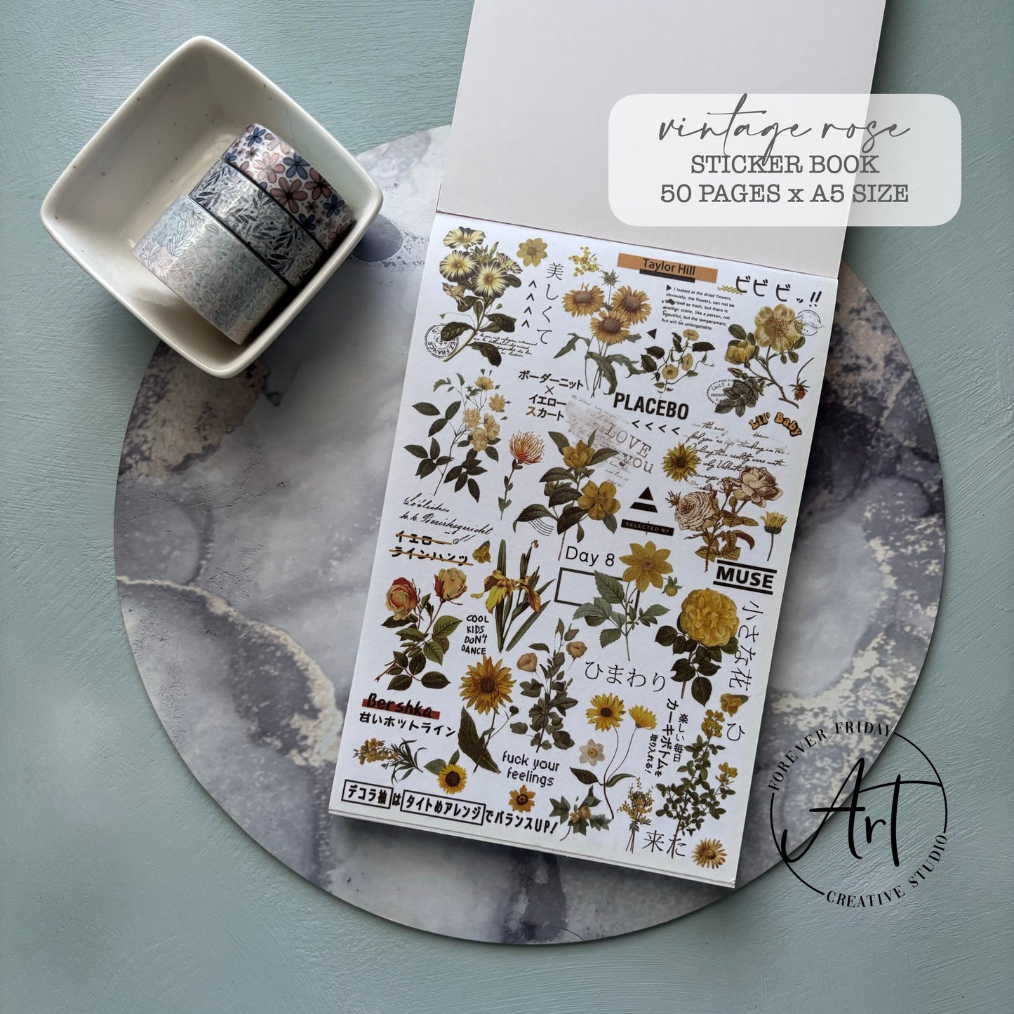 Vintage Rose - Sticker book