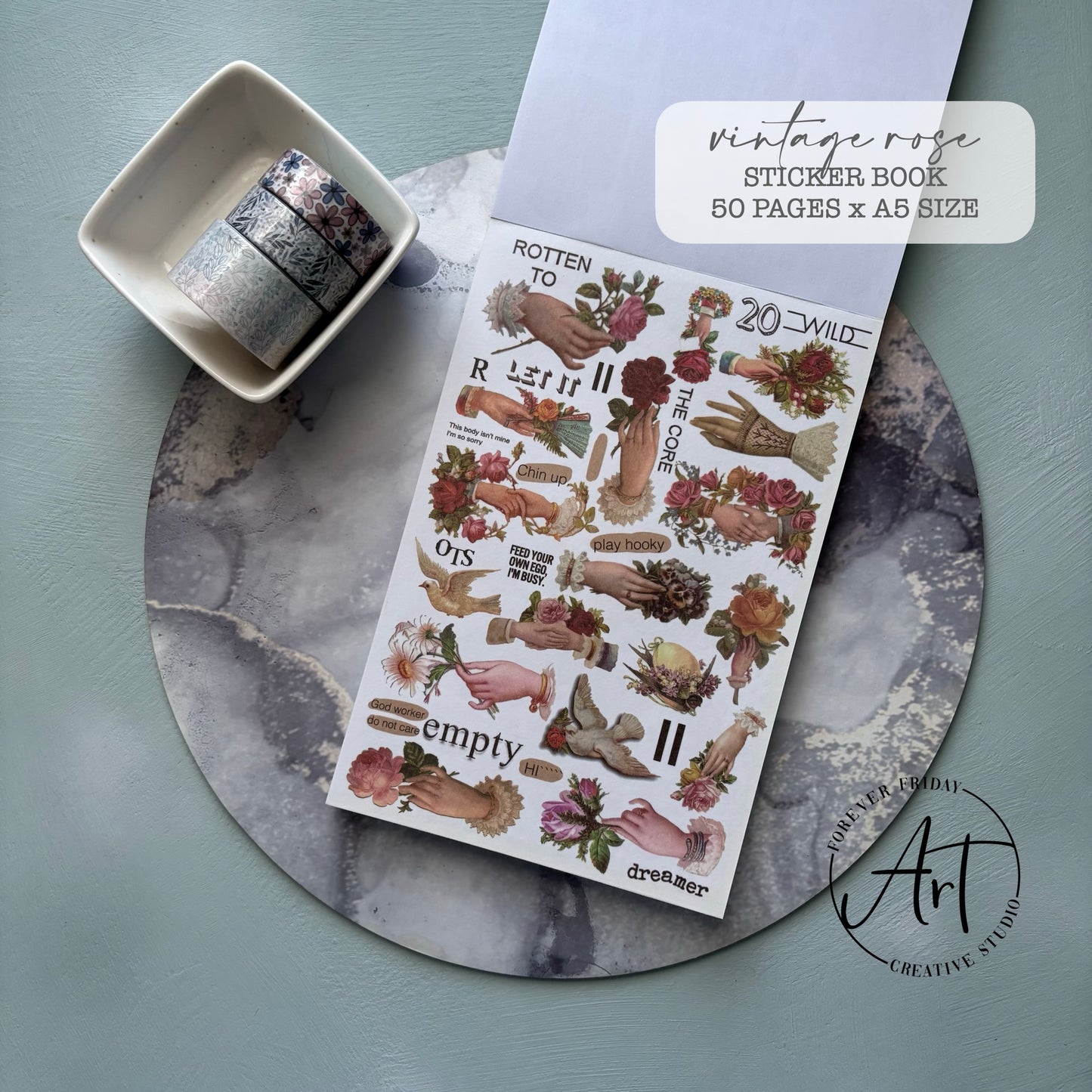 Vintage Rose - Sticker book