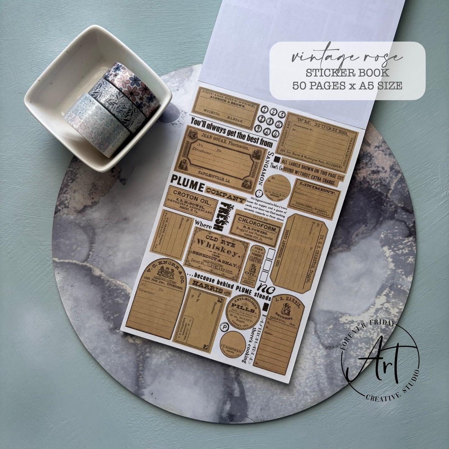 Vintage Rose - Sticker book