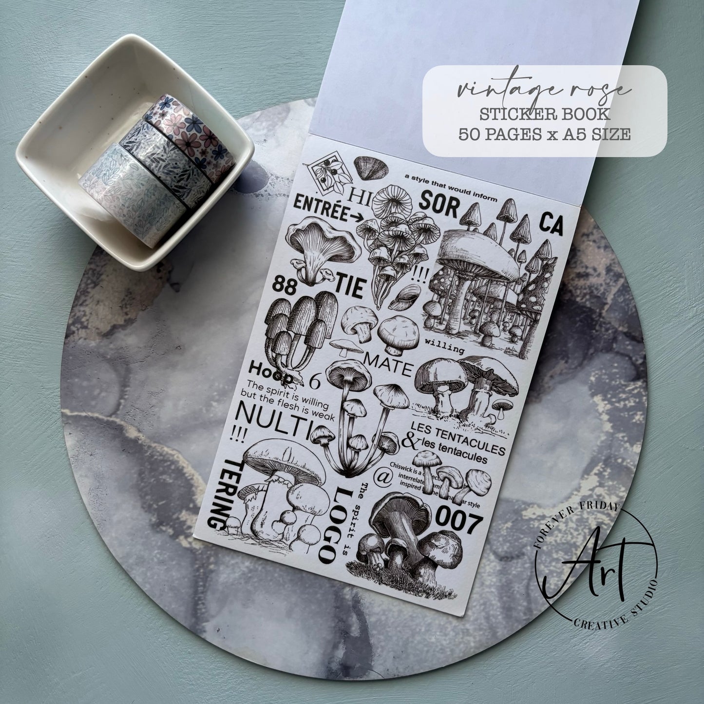 Vintage Rose - Sticker book