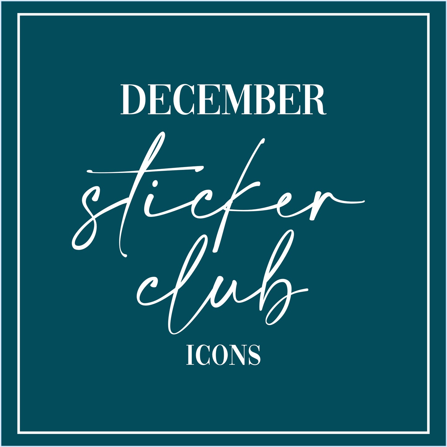 December - Sticker Club - Icon Sticker Sheets