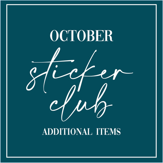 October - Sticker Club - Extra Single Items