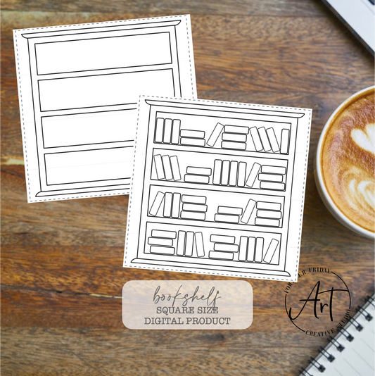 Square Bookshelf _ Digital Download