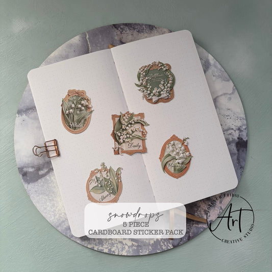 Snowdrop - Cardboard Sticker Pack
