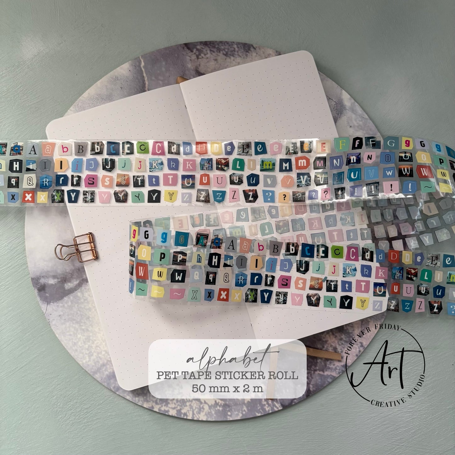 Alphabet - PET Sticker Roll