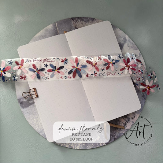 Denim Florals - PET Tape Loop