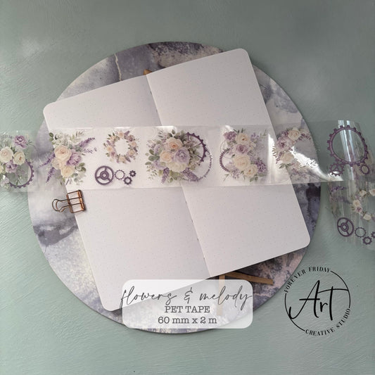 Flowers & Melody - PET Sticker Roll