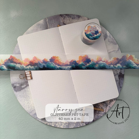 Sea Waves - Glittered PET Tape