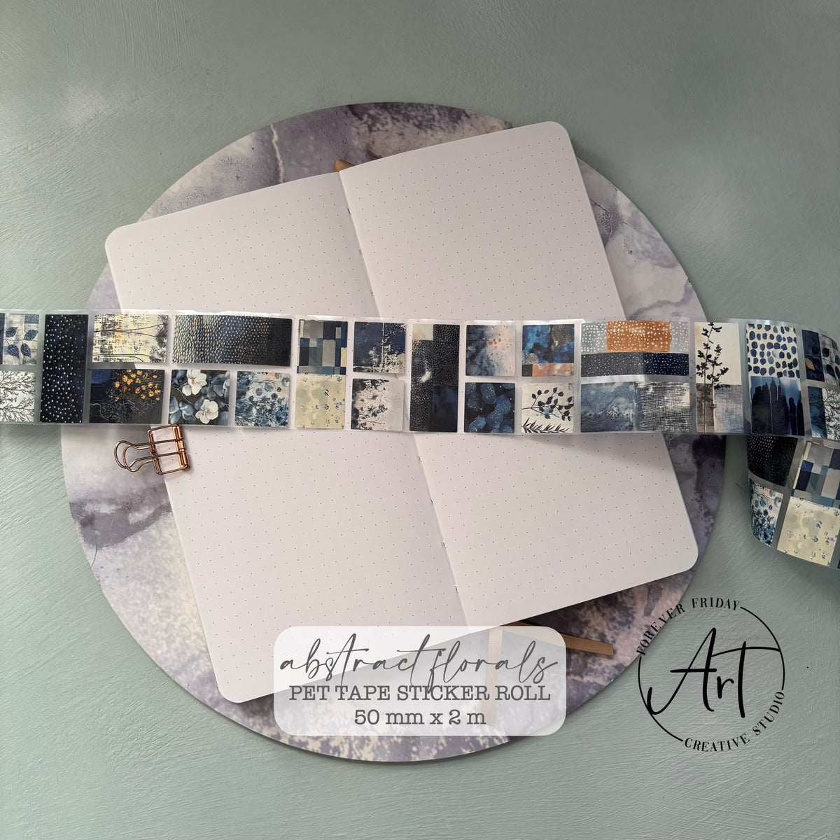 Abstract Florals - PET Sticker Roll