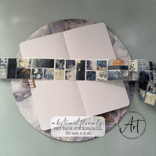 Abstract Florals - PET Sticker Roll