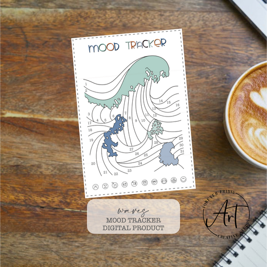 Waves Mood Tracker_ Digital Download