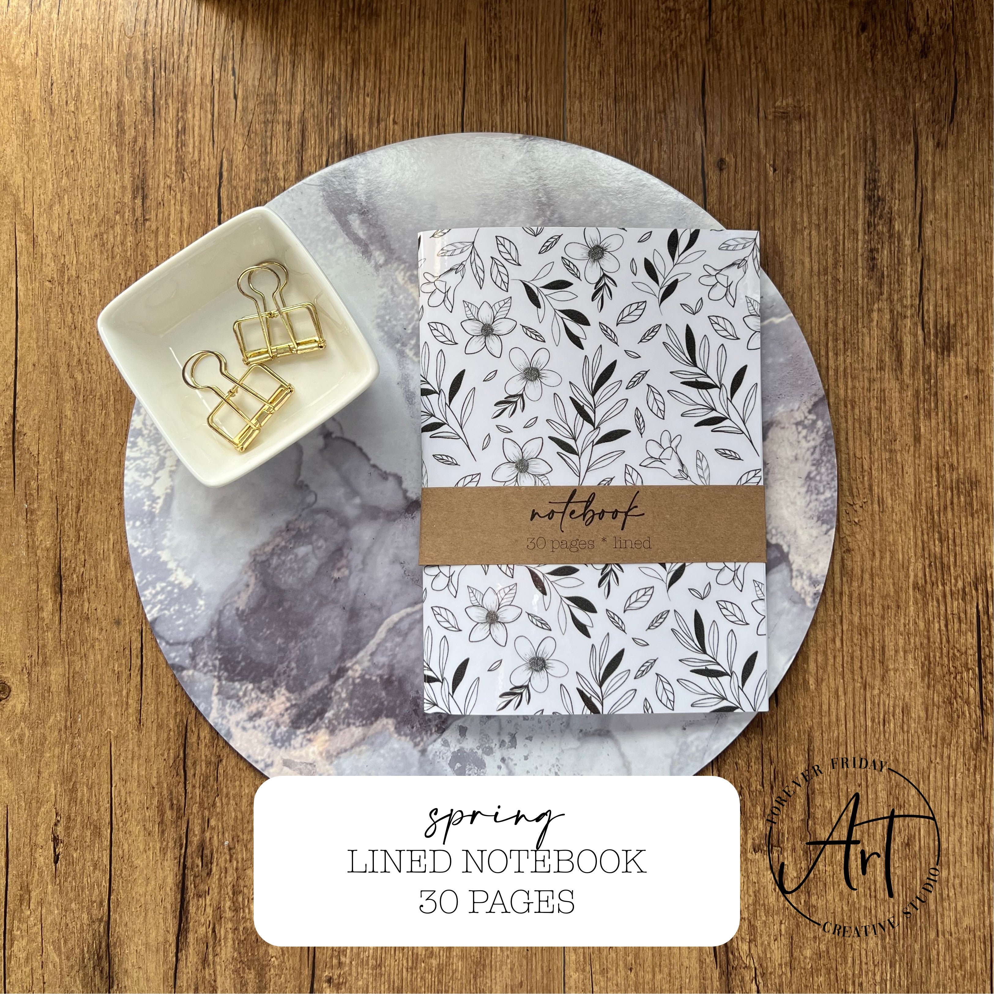 Springing That Notebook Back Spring Lined Notebook – Forever Friday Art